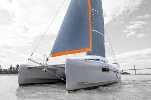 Excess 15, helm station 7 outboard on the hulls