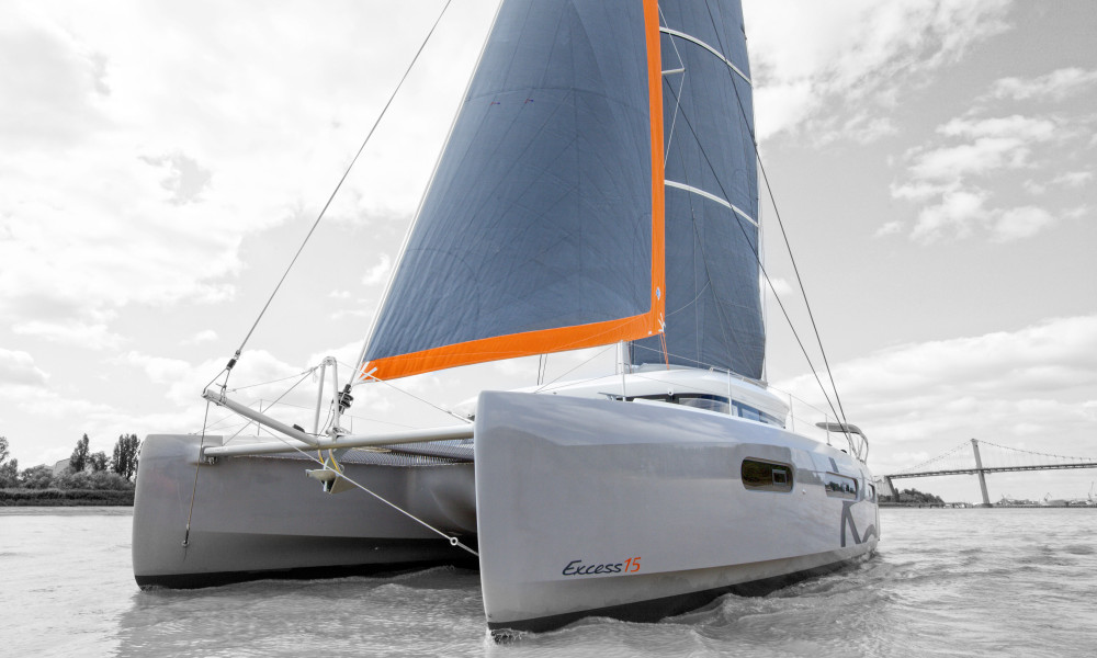 Excess 15, helm station 7 outboard on the hulls